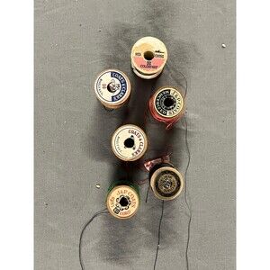 Vintage Coats & Clark Etc Wooden Cotton Reels Spools Sewing Haberdashery Thread‎